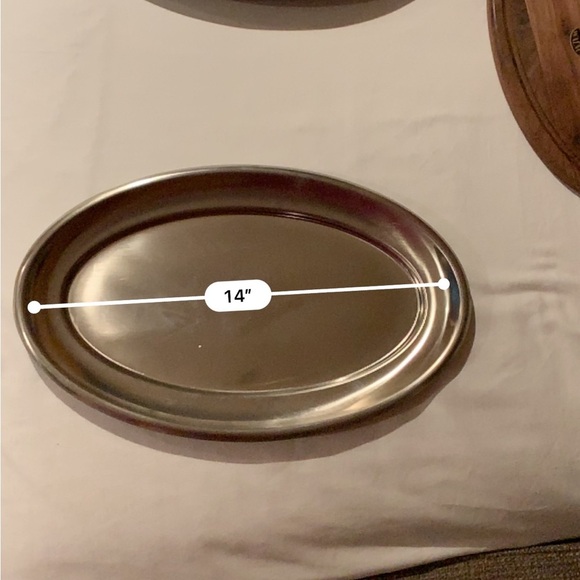 Vintage Beautiful Gently Loved Stainless Tray w Walnut Insert by Vollrath - Picture 9 of 12